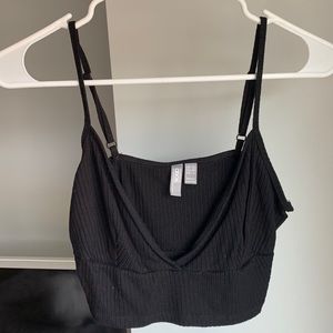 Medium Black ASOS tank crop top